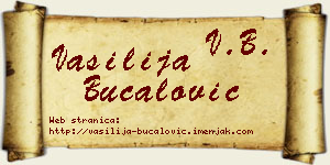 Vasilija Bucalović vizit kartica
